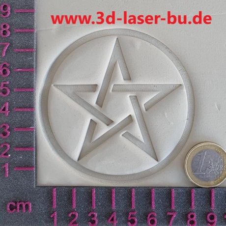 Ton - Keramik Stempel Pentagramm Stempelplatte