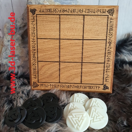 Wikingerspiel - 3 Gewinnt - Geschenkidee - Brettspiel - Wikinger