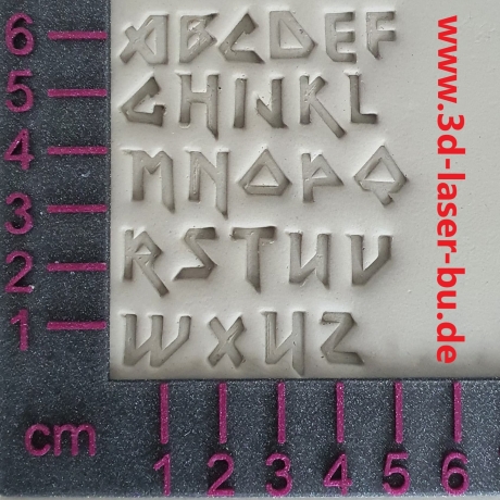 Ton - Keramik Stempel  Set Buchstaben Metal ABC
