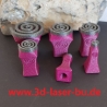 Ton - Keramik Stempel  Set Spirale links 6er Set