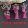 Ton - Keramik Stempel  Set Spirale links 6er Set