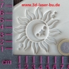 Ton - Keramik Stempel Sonne Mond und Sterne Stempelplatte