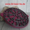 Ton - Keramik Stempel Vegvisir mit Runenkranz Stempelplatte