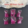 Ton - Keramik Stempel  Set Herz 6er Set