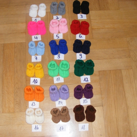 Babyschuhe Strickschuhe Hausschuhe Größe und Farbe wählbar