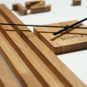 3D Wanduhren DIY Holz Eiche Lamellen 60cm große Wanduhr Modern