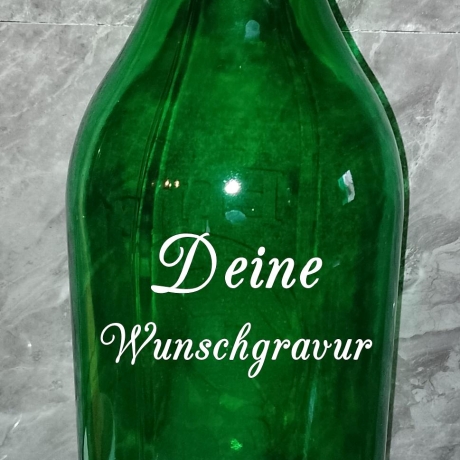 Flaschenlampe, Lichterflasche, Tischleuchte mit Gravur, Bar