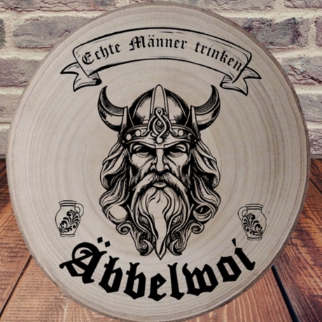 Personalisierte Geschenke,gravierte Baumscheiben,Wikinger