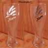 Weizenbierglas mit Wunschgravur, Personalisierte Geschenke,Bar