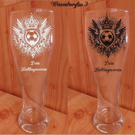 Weizenbierglas mit Wunschgravur, Personalisierte Geschenke,Bar