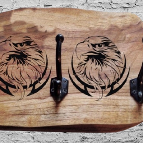 Wandgarderobe personalisiert mit Wunschgravur.Flur,Hausbar,Deko
