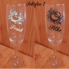 2 Sekt Gläser, Personalisierte Geschenke,Wunschgravur,Hochzeit