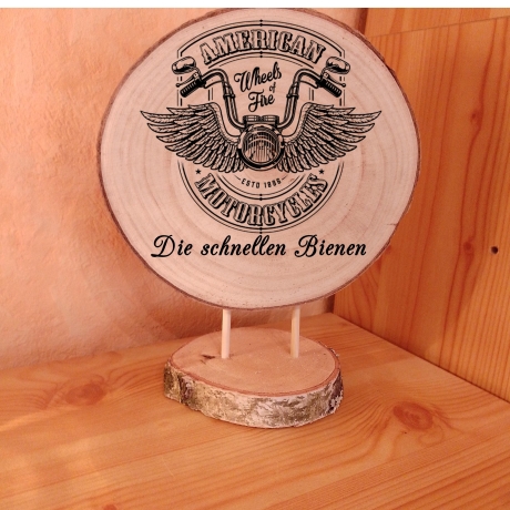 Baumscheibe graviert,Stammtisch Aufsteller,Personalisierbar