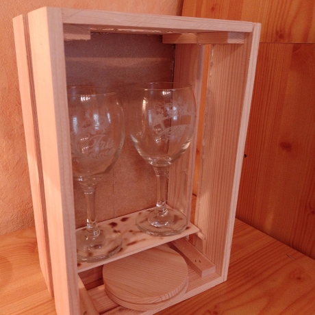 Gravierte Weingläser Geschenkbox,Glasgravur,Hochzeit,Geburtstag