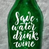 Flaschenlampe, Lichterflasche, Tischleuchte mit Gravur, Bar