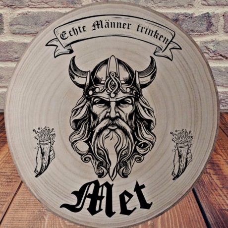 Personalisierte Geschenke,gravierte Baumscheiben,Wikinger