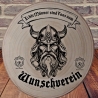 Personalisierte Geschenke,gravierte Baumscheiben,Wikinger