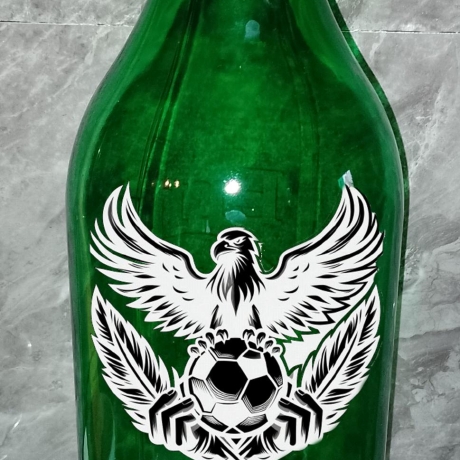 Flaschenlampe, Lichterflasche, Tischleuchte mit Gravur, Bar