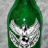Flaschenlampe, Lichterflasche, Tischleuchte mit Gravur, Bar