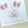 Schleifen Ohrringe aus Polymer Clay – handgemachte Ohrstecker
