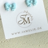 Schleifen Ohrringe aus Polymer Clay – handgemachte Ohrstecker