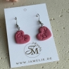 Herz Ohrringe aus Polymer Clay mit „Love“-Schriftzug