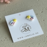 Sternschnuppen Ohrringe aus Polymer Clay