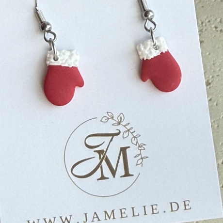 Fäustling Ohrringe aus Polymer Clay – handgemachte Mini Ohrhänger
