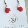 Fäustling Ohrringe aus Polymer Clay – handgemachte Mini Ohrhänger