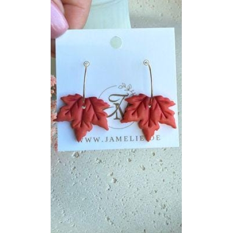 Ahornblatt Creolen, Herbstschmuck, Geschenkidee für Frauen