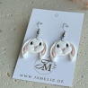 Schlappohr Hase Ohrringe aus Polymer Clay