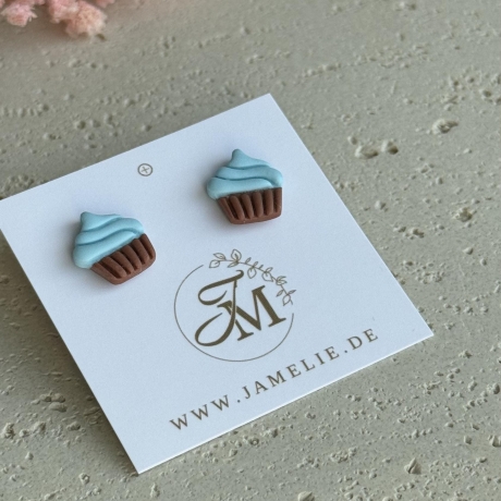 Cupcake Ohrringe aus Polymer Clay, süße Geschenkidee