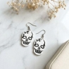 Totenkopf Ohrringe, Gothic Schmuck für Halloween, Geschenkidee