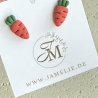 Karotten Ohrringe aus Polymer Clay – handgemachte Ohrstecker