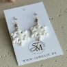 Schneeflocken Ohrringe aus Polymer Clay, Winterschmuck