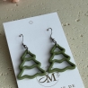 Tannenbaum Ohrringe aus Polymer Clay, Weihnachtsschmuck