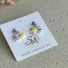 Sternschnuppen Ohrringe aus Polymer Clay