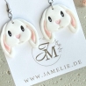 Schlappohr Hase Ohrringe aus Polymer Clay