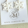 Schneeflocken Ohrringe aus Polymer Clay, Winterschmuck