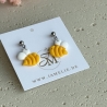 Bienen Ohrringe aus Polymer Clay, kleiner Sommerschmuck