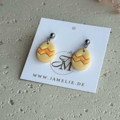 Osterei Ohrringe aus Polymer Clay, Osterschmuck, Ostergeschenk