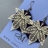 Ahornblatt Ohrringe aus Polymer Clay, elegante Geschenkidee