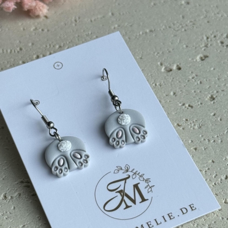 Hasenpo Ohrringe aus Polymer Clay – handgemachte Mini Ohrhänger