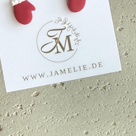 Fäustling Ohrringe aus Polymer Clay – handgemachte Mini Ohrhänger