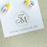 Sternschnuppen Ohrringe aus Polymer Clay