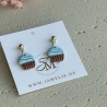 Cupcake Ohrringe aus Polymer Clay, süße Geschenkidee