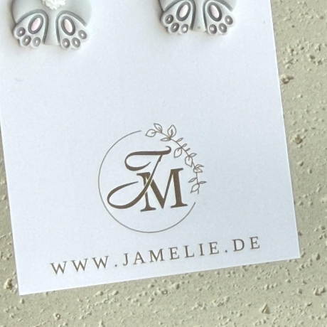 Hasenpo Ohrringe aus Polymer Clay – handgemachte Mini Ohrhänger