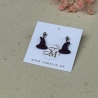 Mini Hexenhut Ohrringe aus Polymer Clay, Halloween Schmuck
