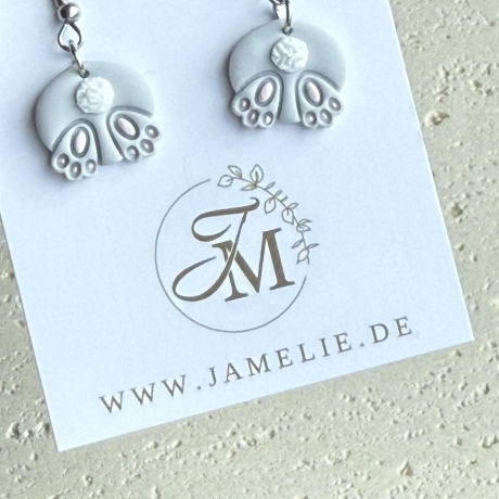 Hasenpo Ohrringe aus Polymer Clay – handgemachte Mini Ohrhänger