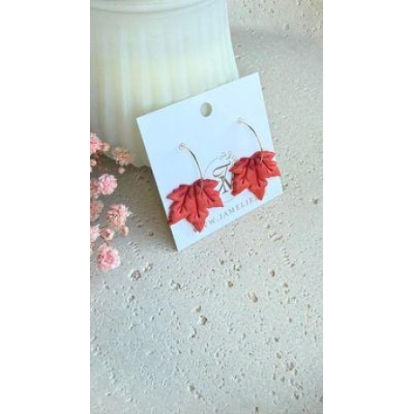 Ahornblatt Creolen, Herbstschmuck, Geschenkidee für Frauen